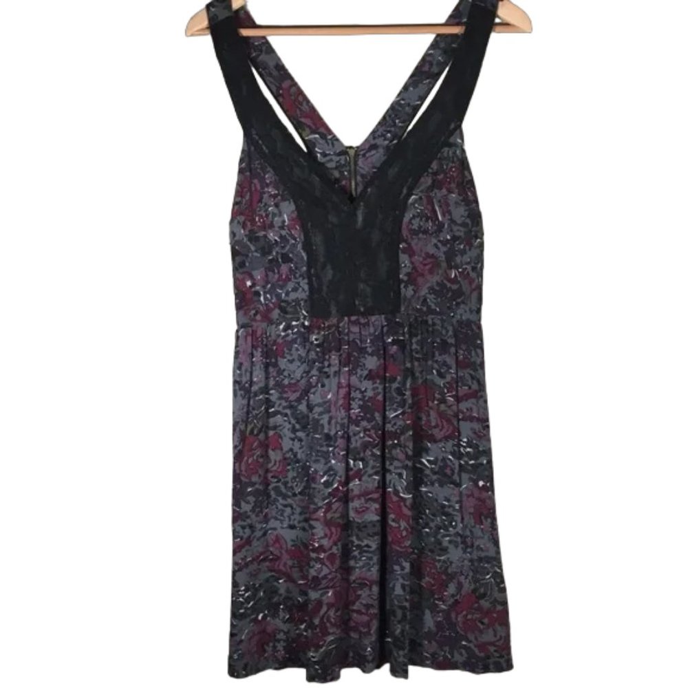 Urban Outfitters Staring at Stars Dress Y2K Floral Lace Trimmed Cut Out 10
